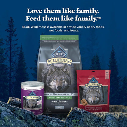Blue Buffalo Wilderness with Chicken High Protein Grain Free Dry Dog Food for Adult Dogs, 34% Protein, Supports Immunity with Antioxidant-Rich Lifesource Bits, 4.5 Lbs.10