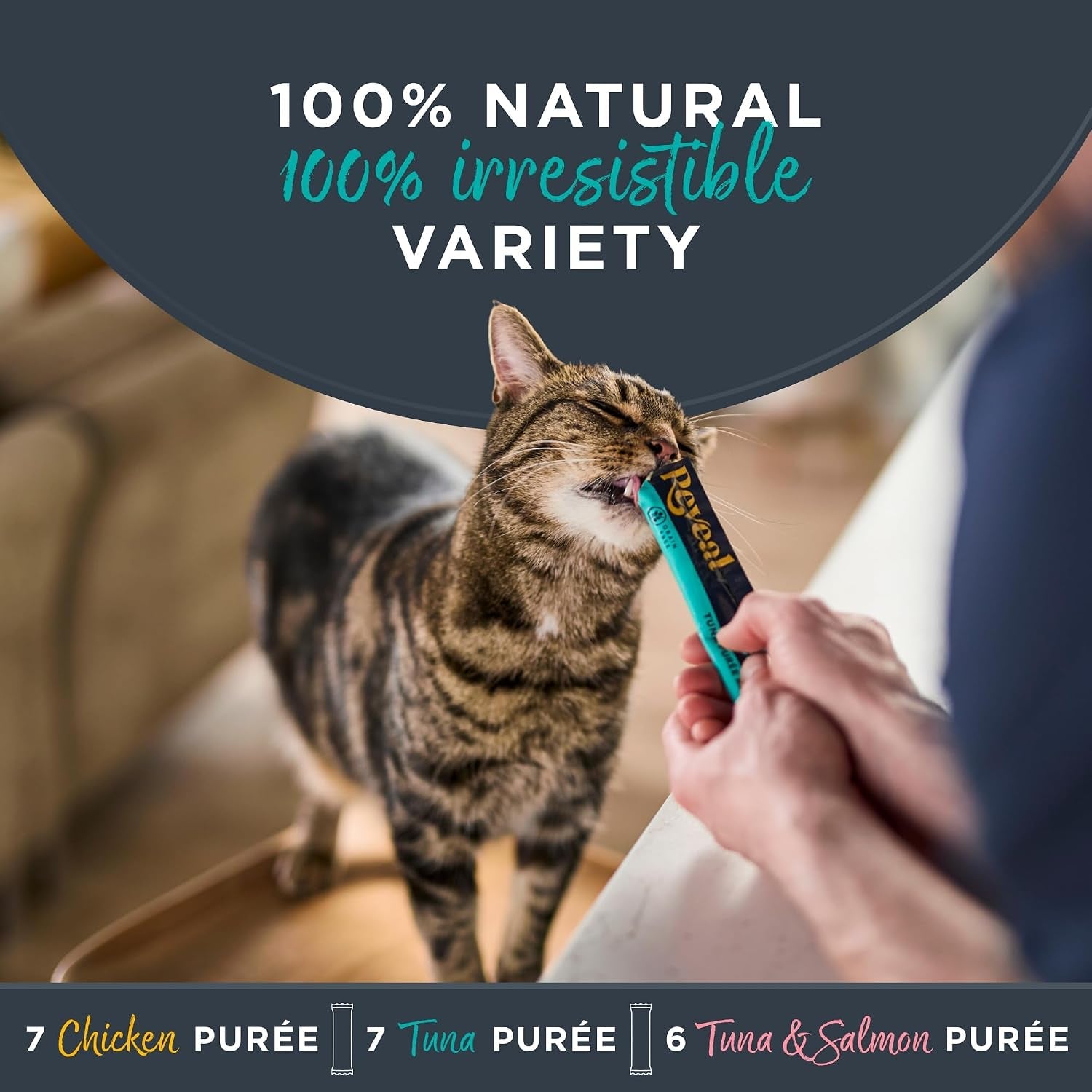reveal-fish-chicken-variety-lickable-cat-treats-20-pack-0-5-oz-pouches-creamy-puree-limited-ingredient-grain-free-high-quality-protein-squeeze-up-for-training-or-food-topper
