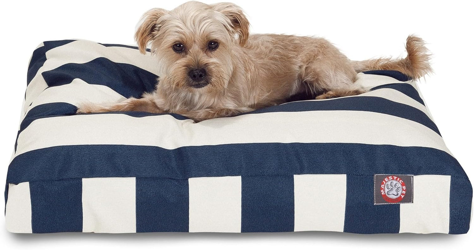 majestic-pet-stripes-rectangle-medium-dog-bed-washable-non-slip-comfy-pet-bed-dog-crate-bed-with-removable-washable-cover-dog-kennel-bed-for-sleeping-polyester-fiber-medium-black