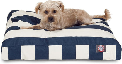Majestic Pet Stripes Rectangle Medium Dog Bed Washable – Non Slip Comfy Pet Bed – Dog Crate Bed with Removable Washable Cover – Dog Kennel Bed for Sleeping, Polyester Fiber, Medium, Black31