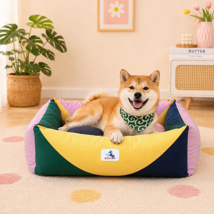 Cotton Canvas Dog Bed (290Gsm Thick), 24"X20"X8" Durable Waterproof | Cute Dog Beds for Small Dogs, Orthopedic Bed with Washable Removable Cover, Anti-Chewing Pet Bed Anti-Slip Black&White8