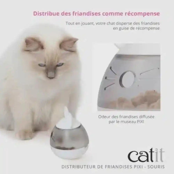 Catit PIXI Treat Dispenser, Interactive Treat Dispensing Cat Toy, Mouse5