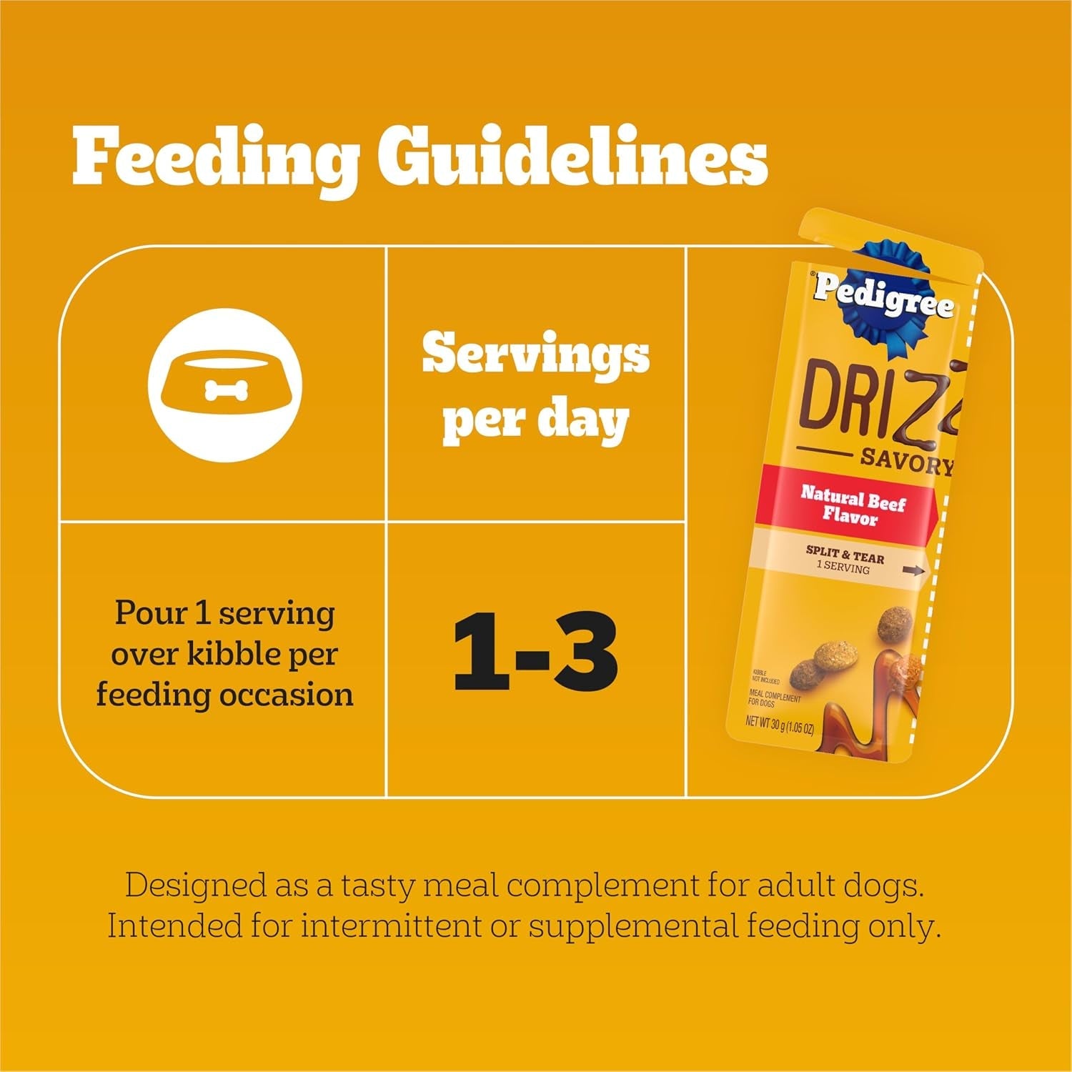 pedigree-drizzlers-savory-sauce-wet-dog-pouch-multipack-16-count-2-pack-chicken-beef-flavors-4-calories-per-serving-8-ingredients-dual-serving-split-pouch-maintains-kibble-crunch