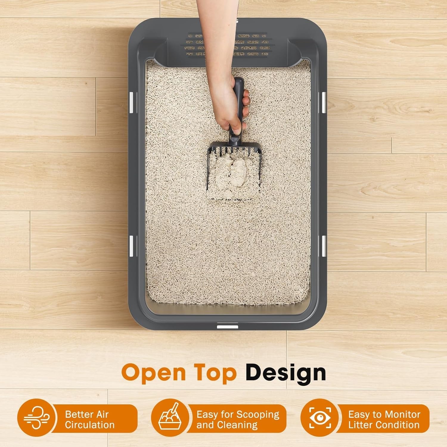 2pack-stainless-steel-litter-box-extra-large-litter-boxes-for-big-cats-xl-metal-cat-litter-box-with-lid-high-sides-anti-urine-leakage-non-sticky-scoop-included