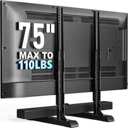 Universal TV Stand for 19-75 Inch LCD LED Tvs, Height Adjustable TV Legs Replacement Hold up to 110 Lbs, Table Top TV Stand Base, Max VESA 800X600Mm1