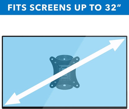 Small TV Wall Mount for 19–32 Inch Flat Screen Tvs | Tilt and Swivel TV Wall Mount | Low Profile 2.4” Design | VESA 75X75 100X100 | Single Stud Installation | 44 Lb Capacity6
