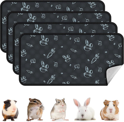 2-Pack Guinea Pig Cage Liner, 24" X 47" Reusable Guinea Pig Bedding Washable Absorbent Pee Pads for Dogs Rabbit Chinchilla Hamster, Leakproof & anti Slip25