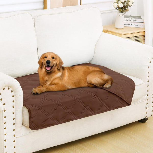Smiry Waterproof Dog Bed Cover, Reversible Pet Blanket for Sofa Couch | Soft Washable Dog Blanket, Leakproof Couch Cover for Dogs Cats & Furniture Protection, 52X82, Grey/Dark Grey113