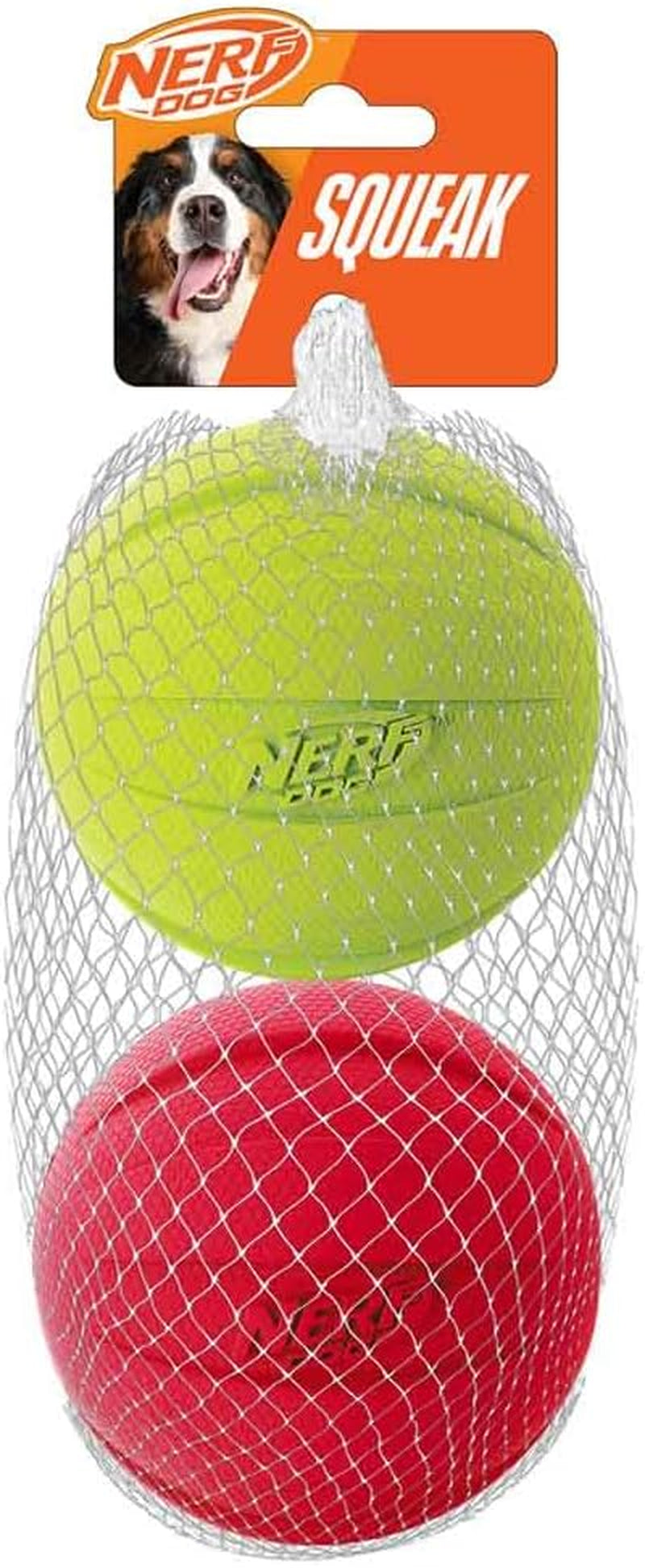nerf-dog-classic-squeak-ball-outdoor-dog-toy-3-8-inch-dog-ball-fetch-toy-squeaking-toy-for-medium-and-large-breeds-green-red-2-count