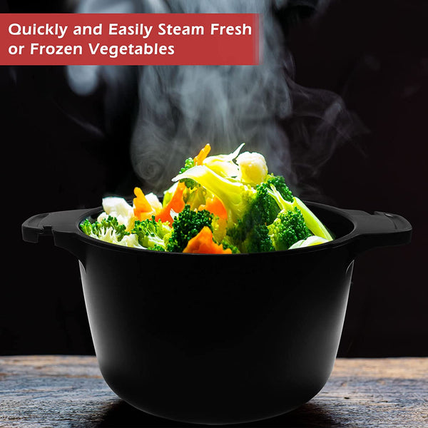 Professional Large Micro Cookware 2 Quart, Microwave Steamer for Vegetables, Cooker for Microwave - BPA Free, Dishwasher Safe4