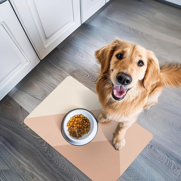 Large Dog Mat for Food and Water, Cat Feeding Mat | Large Waterproof Dog Bowl Mat | Non-Slip Pet Food Mat for Floors | Pet Mats for Food and Water | Easy to Clean6