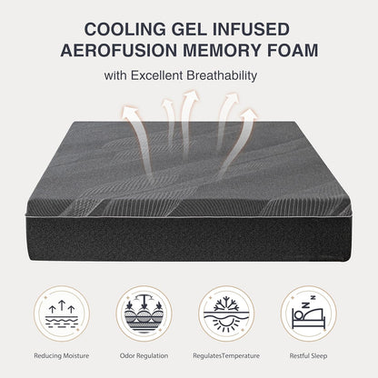 Queen Size Mattress 10 Inch Gel Memory Foam Medium | Cooling & Back Pain Relief, Fiberglass Free, Certipur-Us Certified, Foam Made in USA6