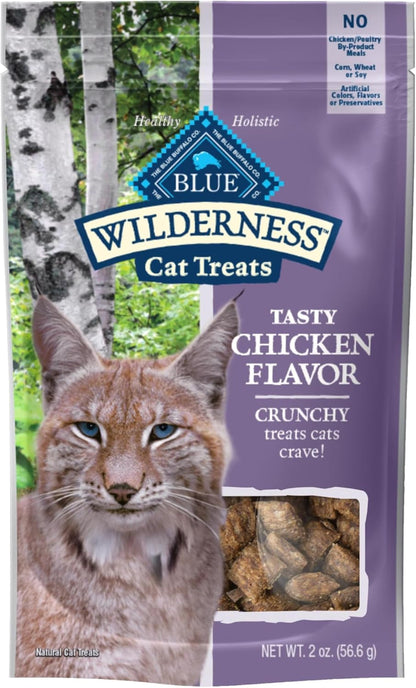 Blue Buffalo Wilderness Tasty Chicken Crunchy Cat Treats, Grain-Free Cat Treats, Real Chicken, Natural Ingredients, Enhanced with Vitamins, Minerals & Other Nutrients, Great for Training, Tub 12 Oz.14