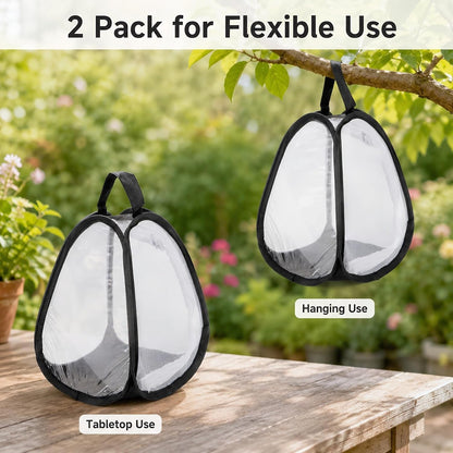 Kingrol 2 Pack Collapsible Insect & Butterfly Habitat Cage, Pop-Up Mesh Butterfly Rearing Enclosure with Clear Viewing Window, Zipper Access & Polyester Base, 7.75 X 7.75 X 11 Inch6