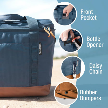 Pacifica Collapsible Cooler Bag, Medium Travel Cooler, Ocean | Keep Drinks Cold and Pack Light | a Reinforced Base, Storage Pocket, Bottle Opener, and Shoulder Strap Add Outdoor Utility5