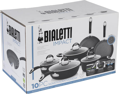 Impact 10-Piece Textured Aluminum Cookware Set with Pots, Pans, and Dutch Oven, Nonstick Pots and Pans Set for Kitchen, Gray11