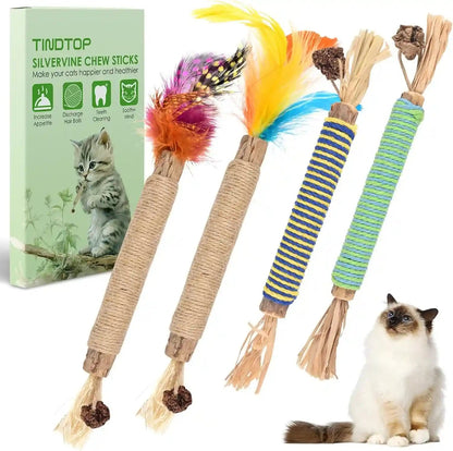 TINDTOP Catnip Chew Toys for Cats, 12 Pack Natural Silvervine Sticks | for Kittens Teeth Cleaning, Matatabi Dental Care, Increase Appetite, Calm Cat Anxiety and Stress, Cat Dental Toy9