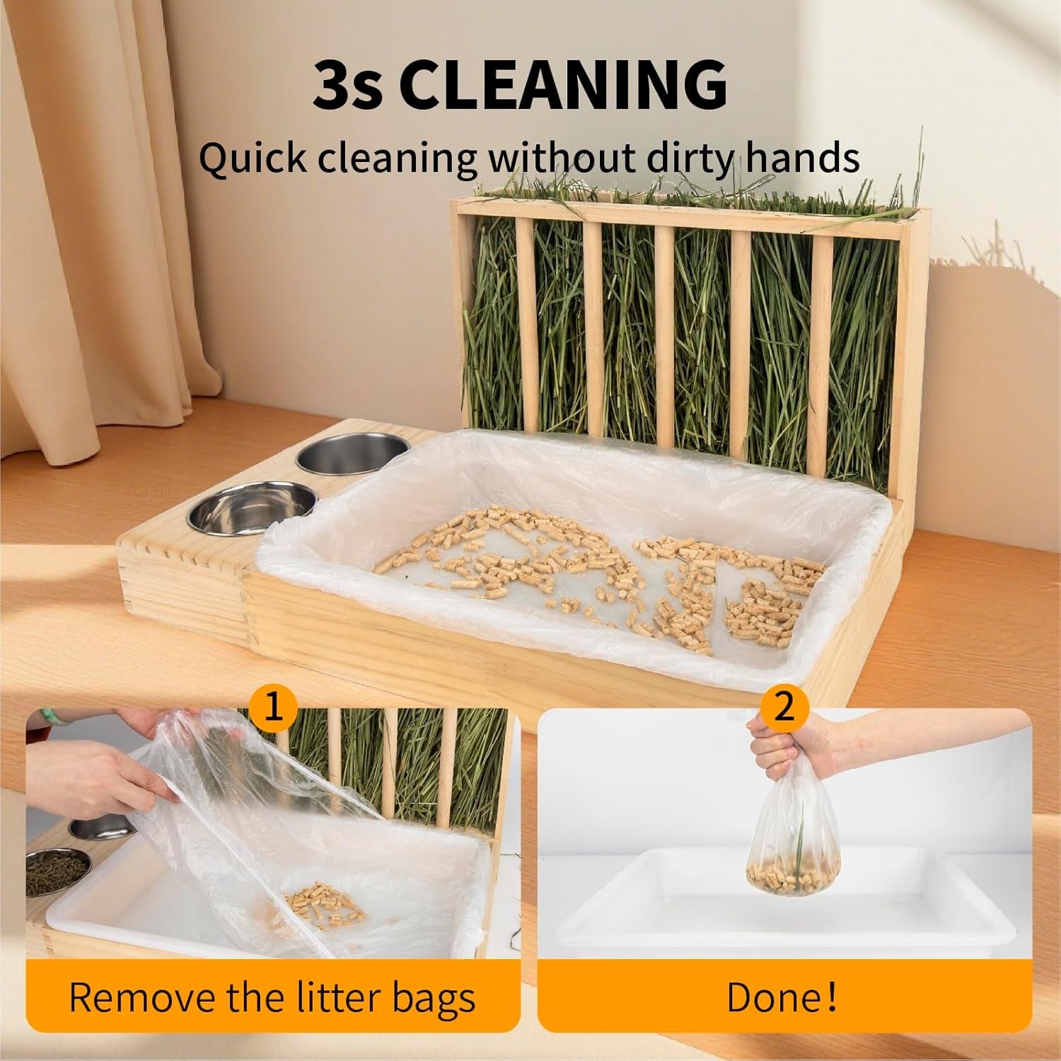 besnew-small-animal-bedding-litter-50-pcs-disposable-rabbit-cage-liner-bags-3s-quick-clean-for-bunny-cat-guinea-pig-ferret-chinchilla