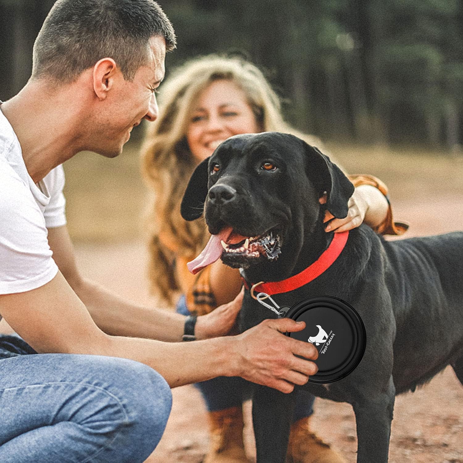 collapsible-dog-bowls-for-travel-2-pack-dog-portable-water-bowl-for-dogs-cats-pet-foldable-feeding-watering-dish-for-traveling-camping-with-carabiners-bpa-free-grey-black-small-pack-of-2