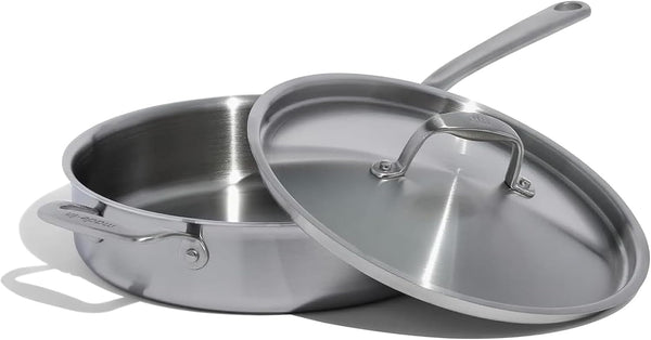 Made in Cookware - 3.5 Quart Stainless Steel Saute Pan - 5 Ply Stainless Clad - Professional Cookware - Induction Compatible - Crafted in Italy1