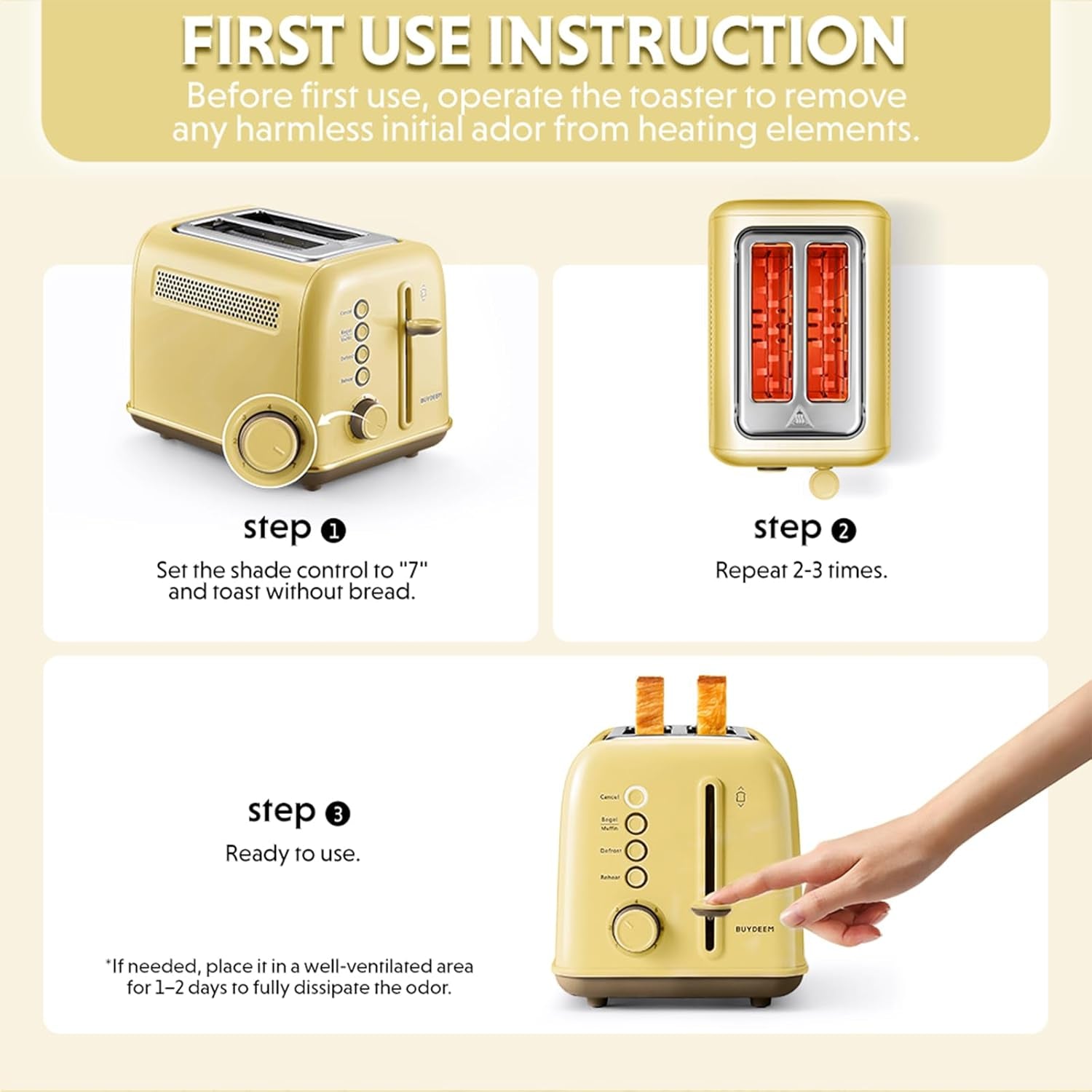 dt620-2-slice-toaster-7-shade-settings-1-5-wide-slots-yellow-for-toast-bagel-english-muffin-6-toasting-functions-retro-stainless-steel-high-lift-lever