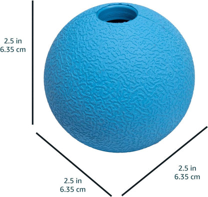 Amazon Basics Interactive Bouncy Durable Rubber Dog Toy Balls, 2.5 Inch, Multi-Color Blue/Orange, Pack of 106