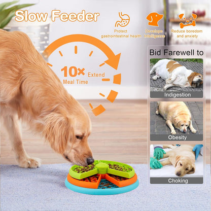 Slow Feeder Dog Bowl 3 Levels, Reduces Boredom and Anxiety, Non-Slip Interactive Puzzle Feeder, Suitable for Small/Medium/Larger Dogs2