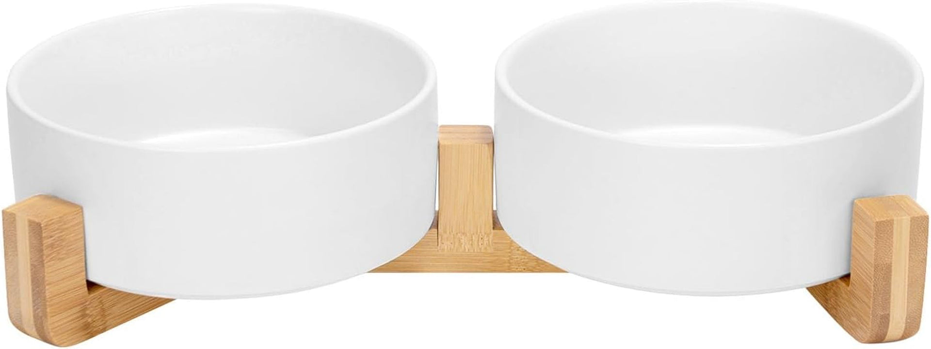 spunkyjunky-ceramic-dog-and-cat-bowl-with-wood-stand-non-slip-matte-glaze-weighted-food-water-set-for-cats-small-dogs-13-5oz