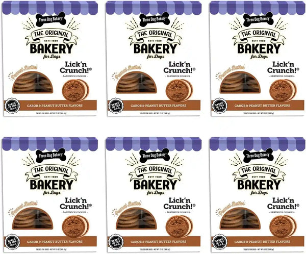 Three Dog Bakery Lick'N Crunch! Dog Treats - 13 Oz | Golden Vanilla & Peanut Butter Sandwich Cookies - Crunchy Treats with Peanut Butter Creme17