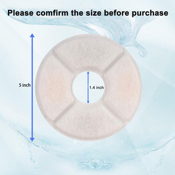 4/12/16 Pack Cat Water Fountain Filters, Cirfifth Triple Filtration System Pet Cat Fountain Filter Replacement for 84Oz/2.5L Automatic Cat Fountain (12 Pack)5