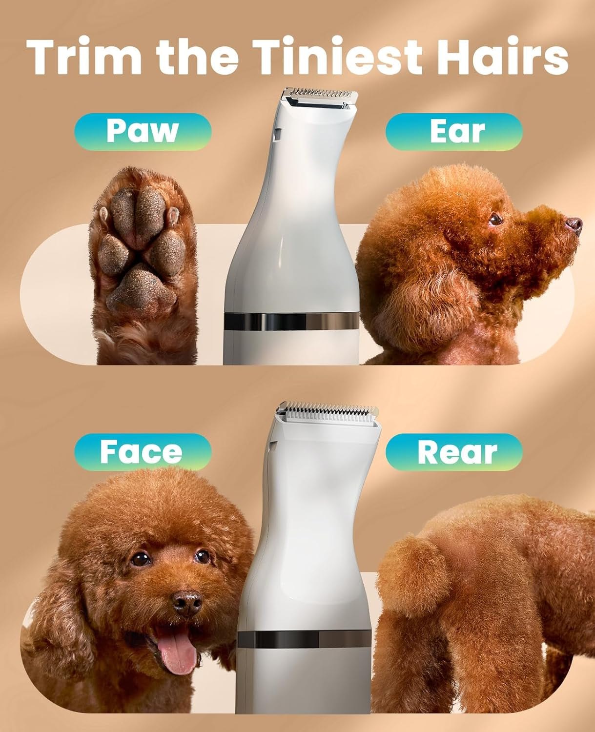 oneisall-dog-paw-trimmer-small-dog-clippers-with-double-blades-low-noise-gentle-skin-friendly-design-cordless-precision-pet-hair-trimmer-for-grooming-for-paws-eyes-ears-face-rump