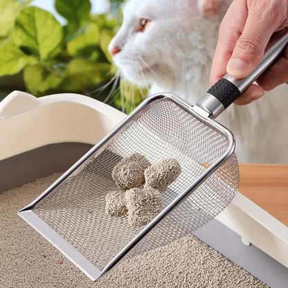 Stainless Steel Cat Litter Scoop – Anti-Stick Litter Shovel with Hook, Rust-Proof & Heavy Duty Cat Litter Scooper for Clumping Litter, Easy to Clean & Store6