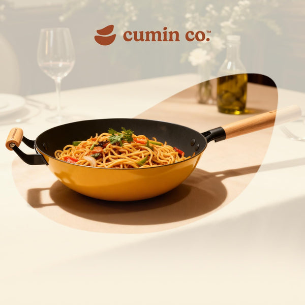 Enameled Cast Iron Wok Pan, 10 Inch (2.5 QT) – Pfas-Free Non Toxic Stir Fry Pan – 4 Layer Enamel Coated – Induction & Oven Safe Wok for Sautéing, Frying & Everyday Cooking (Color: Mustard)8