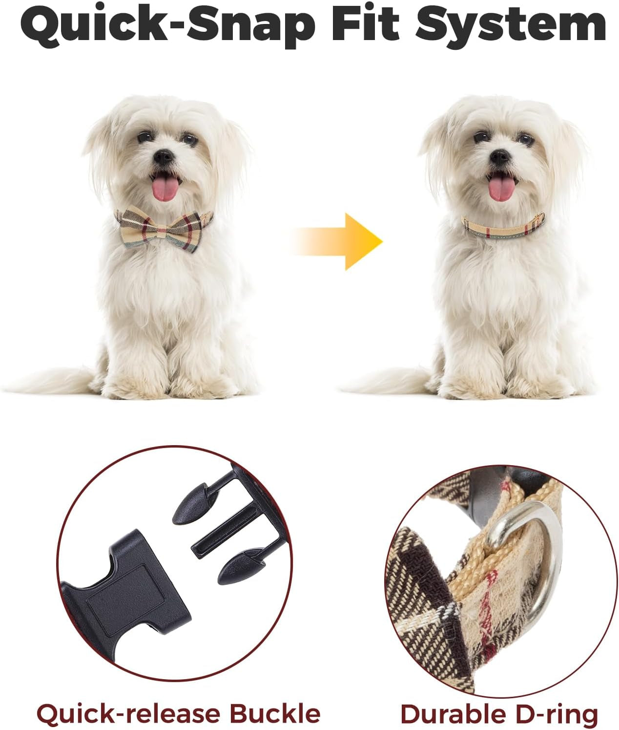 bingpet-dog-harness-collar-leash-set-adjustable-no-pull-escape-proof-small-dog-harness-classic-plaid-puppy-harness-and-leash-set-for-small-medium-large-dogs-training-easy-walk-runningbeige-s