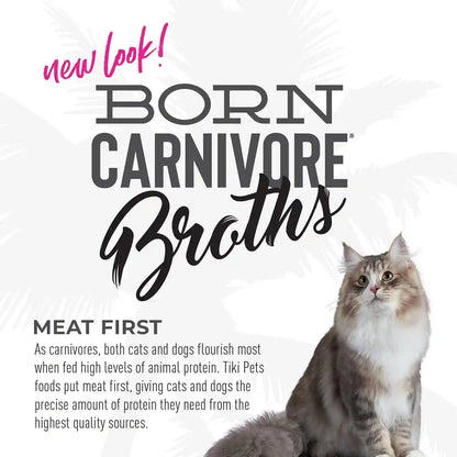 Tiki Cat Born Carnivore Broths Wet Cat Food Toppers, Variety Pack, 1.3 Oz. Pouch (12 Count)9