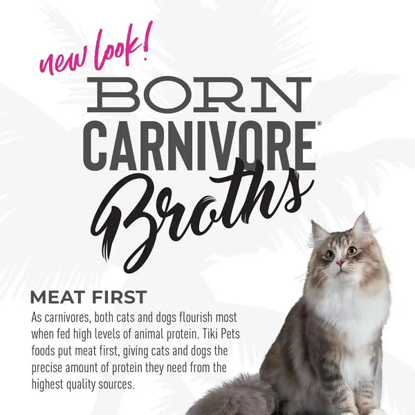 Tiki Cat Born Carnivore Broths Wet Cat Food Toppers, Variety Pack, 1.3 Oz. Pouch (12 Count)9