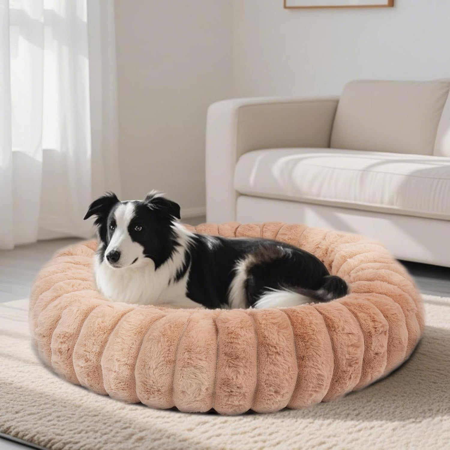 donut-dog-and-cat-bed-luxurious-comfortable-faux-rabbit-fur-pet-beds-round-anti-anxiety-calming-puppy-kitten-bed-with-anti-slip-bottom-for-small-medium-dogs-cats20-white