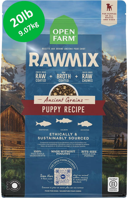 Open Farm Rawmix Ancient Grains Dry Dog Food, Wild Ocean Kibble, 20Lb Bag | Wild-Caught Whitefish, Salmon and Rockfish, Freeze Dried Raw Chunks, 100% Traceable Ingredients, Non-Gmo Fruits & Veggies.13