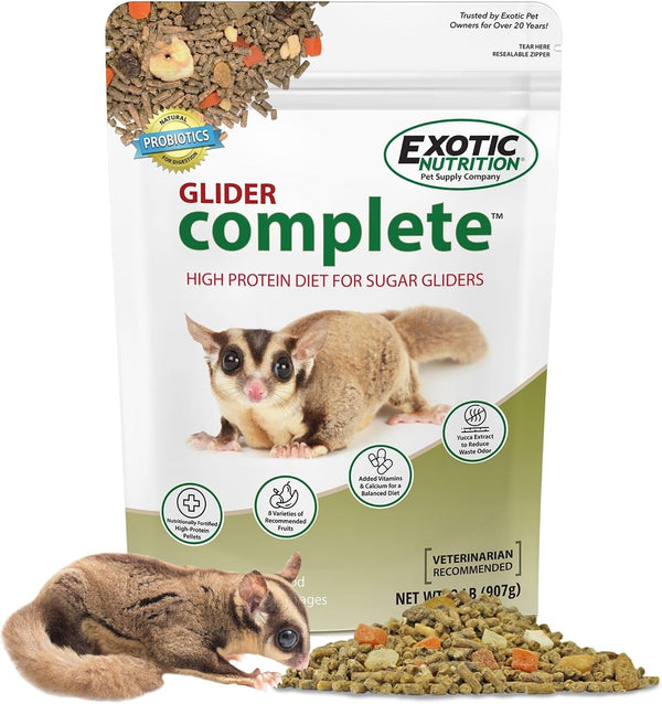 Glider Complete - Healthy High Protein Nutritionally Complete Staple Diet Sugar Glider Food (2 Lb)1