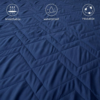 Waterproof Dog Bed Cover Pet Blanket, Dog Bed Cover Blanket for Couch | with Anti-Slip Back for Furniture Bed Sofa, Washable Bed Protector Cover Large for Pet Dogs Cats, 52" X 82", Navy Blue2
