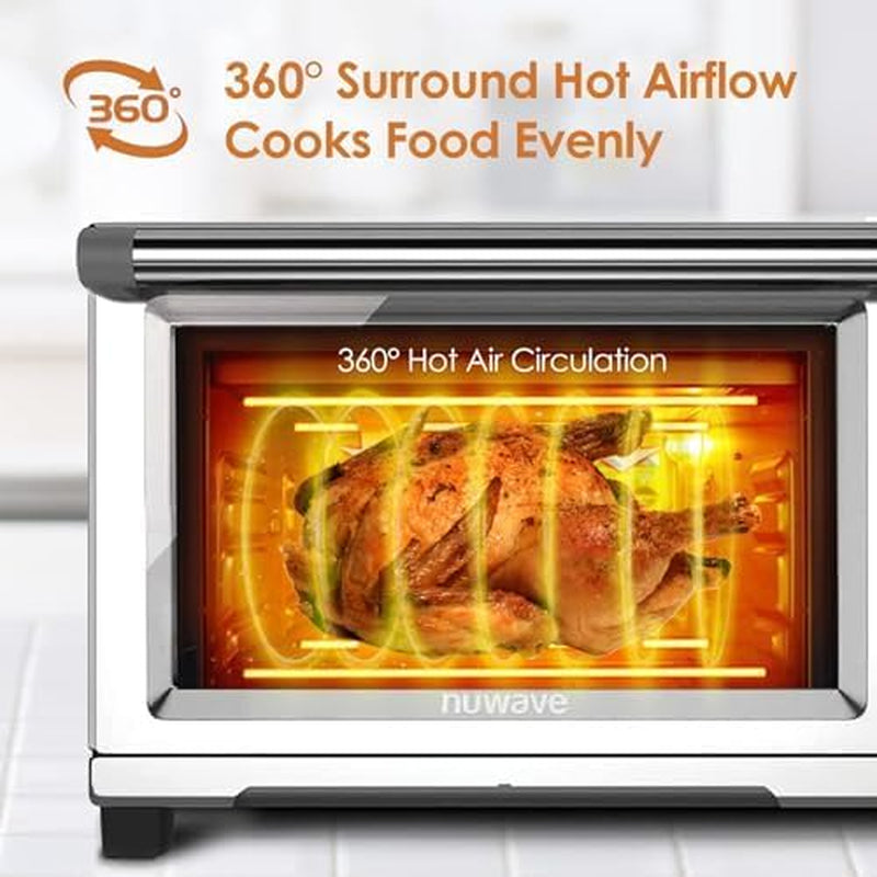 bravo-air-fryer-toaster-smart-oven-12-in-1-countertop-convection-30-qt-xl-capacity-50-500-f-temperature-controls-top-and-bottom-heater-adjustments-0-100-brushed-stainless-steel-look