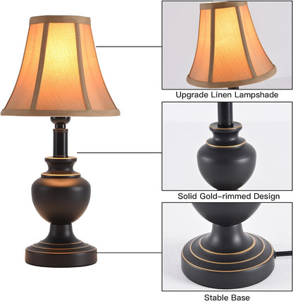 Traditional Table Lamp, Desk Lamp for Living Room with Fabric Shade3