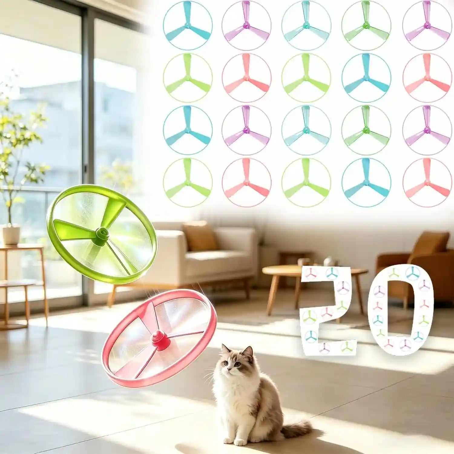 cat-fetch-toy-launcher-with-10-soft-flexible-discs-cat-toys-for-indoor-cats-led-glowing-launcher-electric-interactive-kitten-toy-for-hunting-exercise-usb-rechargeable