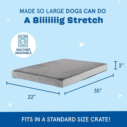 Barkbox Orthopedic Dog Bed - Large | with Memory Foam - Comfortable, Durable & Machine Washable Pet Bed - Grey2