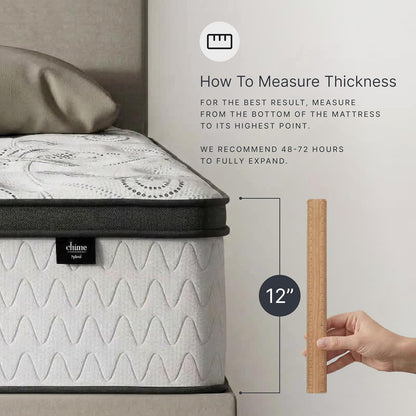 Signature Design by Ashley 12 Inch Memory Foam Queen Mattress in a Box | Stretch Knit Cover and 12-Inch Profile, Certipur-Us Foam Designed for Easy Setup, Motion Isolation, Chime Series11