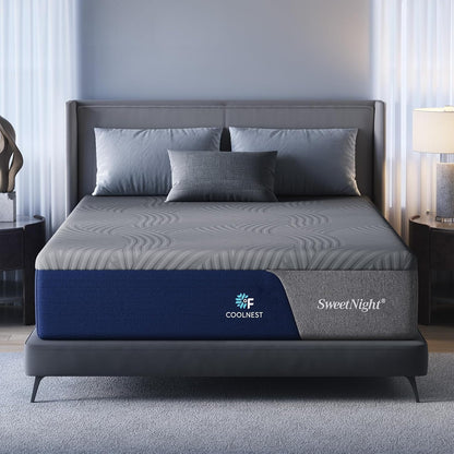 Coolnest 14 Inch King Size Mattress,Cooling Memory Foam Mattress | Cool Night Sleep, 5-Zone Ergo Support for Pressure Relief, Enhanced Breathability, Medium Feel, Certipur-Us Certified1