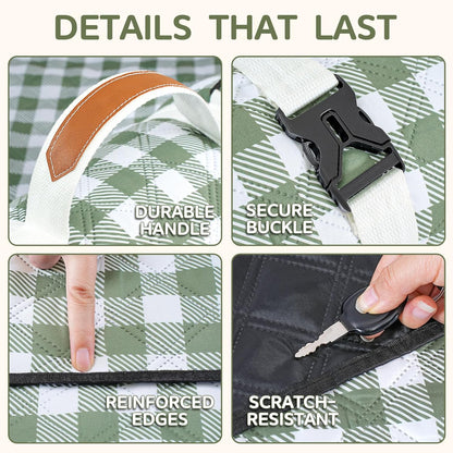 Waterproof Picnic Blanket Beach Outdoor Camping Mat Rug Extra Large Foldable Cute Big Travel Essential Accessories Gift Park Patio Lawn Garden Grass Play Music Festival Concert Must Have6