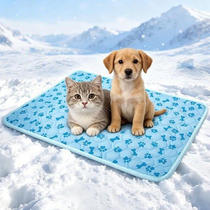 Upgraded Dog Cooling Mat for Dogs& Cats,Ice Silk Self Cooling Mat for Dogs(Q-Max>0.5),Washable Breathable Non-Slip Summer Dog Bed Mats for Crate Car Sofa Indoor Outdoor,Light Blue 29.1×18.5In12