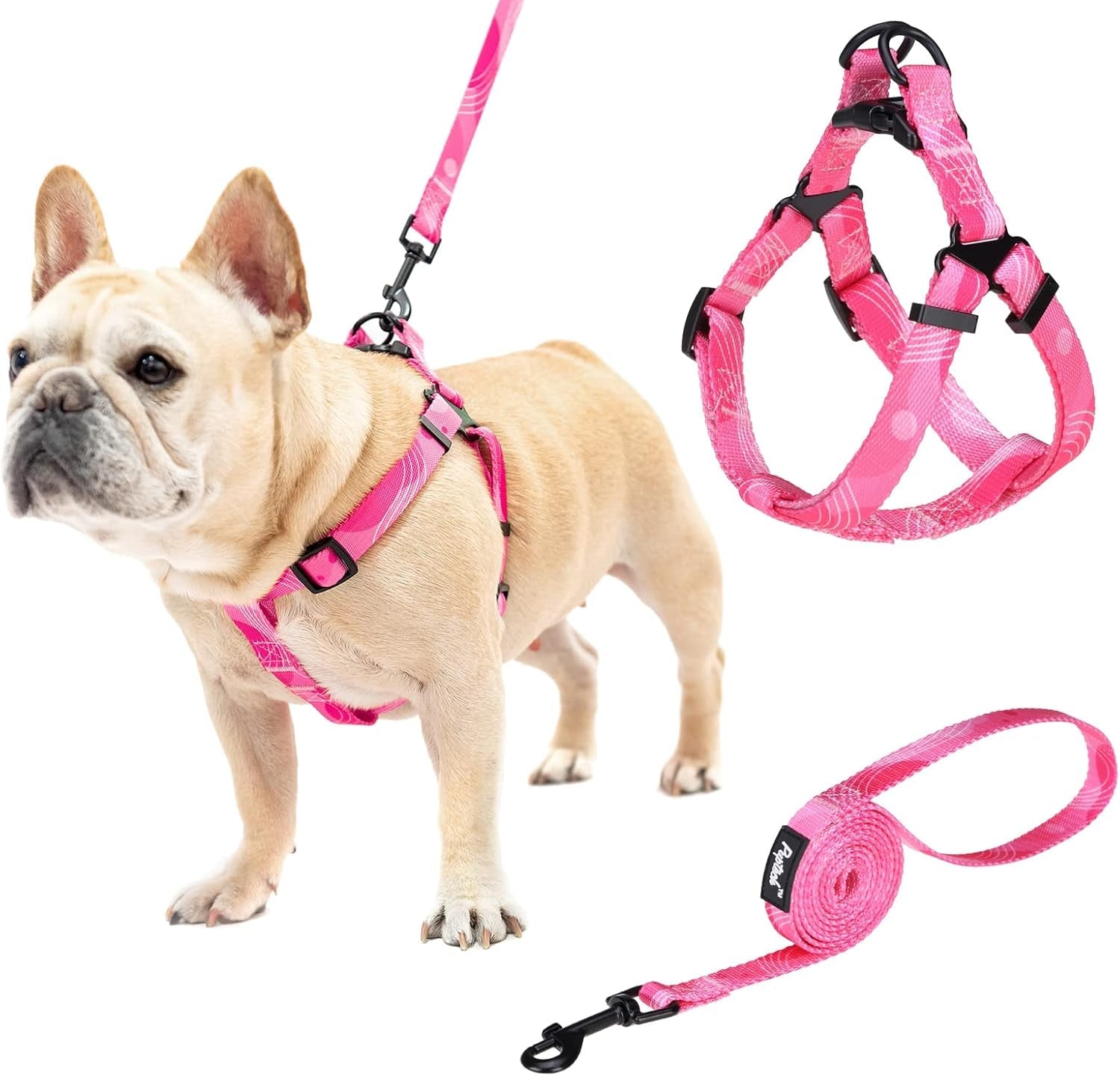 pupteck-no-pull-dog-harness-soft-adjustable-basic-nylon-step-in-puppy-vest-outdoor-walking-with-id-tag
