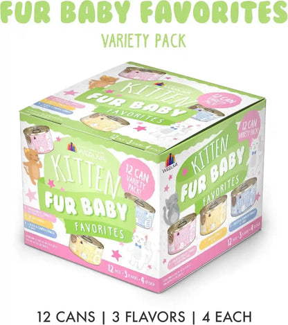 Weruva Kitten, Fur Baby Favorites Variety Pack, 3Oz Can (Pack of 12)2